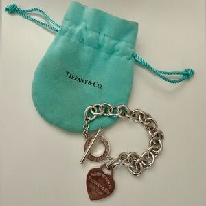 Tiffany & Co. Heart Tag Toggle Silver Bracelet